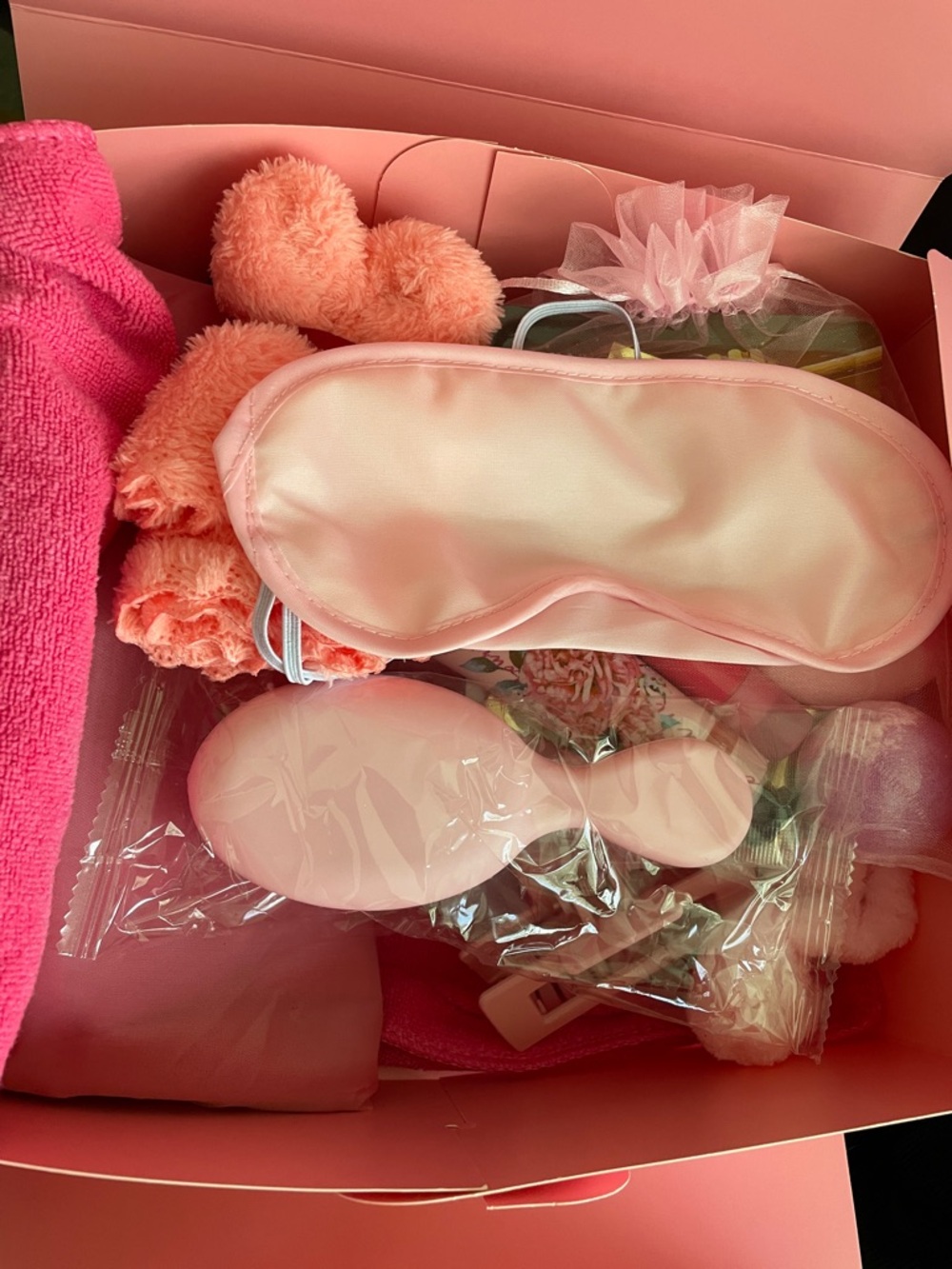 Pink Self-Care Gift Set - Satin Eye Mask & Accessories